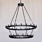 Wrought iron rustic chandelier, farmhouse chandelier, 2 tier inverted chandelier, contemporary rustic chandelier, wagon wheel chandelier, commercial grade lighting, LED chandelier, inverted chandelier, 