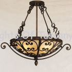 2404-3 Mediterranean/Tuscan Style Iron Hanging Bowl Pendant Light
