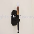 Spanish Style Wrought Iron Wall Sconce 