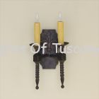 5028-2 Spanish Revival Style Double Light Iron Wall Sconce