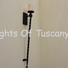 Spanish Torch Wrought Iron Wall Sconce
