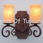 5115-2 Rustic Spanish Style Iron Double Wall Light 