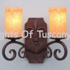 5115-2 Rustic Spanish Style Iron Double Wall Light
