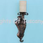 Wrought iron wall sconces hand forged/ Tuscan wall sconce 