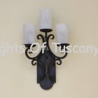  Tuscan / Spanish Style Iron 3 Light Wall Sconce Iron Vintage