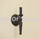 5355-1 Spanish Cast Brass Torch Wall Light