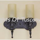 5639-2 Spanish/Mediterranean Style Wrought Iron Bathroom Vanity Light