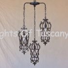 6173-3 Mediterranean style wrought Iron pendant chandelier