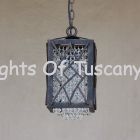 Contemporary crystal mini pendant-Wrought Iron