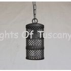 Contemporary-Spanish style Wrought Iron mini pendant.