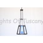 6401-3GL Modern Style Wrought Iron Hanging Lantern Light Clear Glass