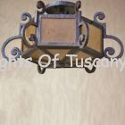 Tuscan Spanish Hallway Entry Hexagonal Semi-Flush Ceiling Light               