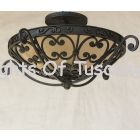 6541-3 Tuscan/ Mediterranean Style Wrought Iron Bowl 