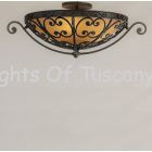 Tuscan Style Bowl Semi Flush ceiling fixture.
