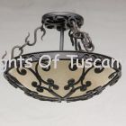 Tuscan Style Semi Flush ceiling fixture.