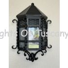 Spanish Colonial Outdoor Wall Light,  Iron Wall Light, Spanish Outdoor Light, Outdoor Pocket Sconce, Colonial Outdoor Light, Iron Lighting