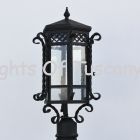 Outdoor Post Lighting-Hand Forged-Wrought Iron