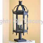 7055-1P  Spanish Gothic Style Iron Post Light
