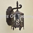 7067-1 Tuscan/ Spanish Style Outdoor Wrought Iron Wall Lighting Fixture