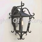 7240-1 Tuscan / Mediterranean Style Wrought Iron Outdoor Wall Lantern 