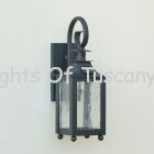 Contemporary Outdoor Wrought Iron Wall Light 7355-1