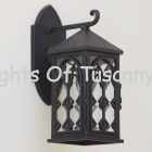 7453-1  Spanish Revival Style Wrought Iron Outdoor Wall Lantern