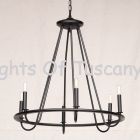 9013-6 Wrought Iron Contemporary Style Chandelier