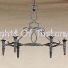 9260-6 Contemporary Wrought Iron Chandelier