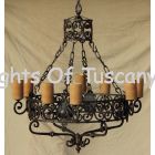 Tuscan Chandelier-Hand Forged-Wrought Iron