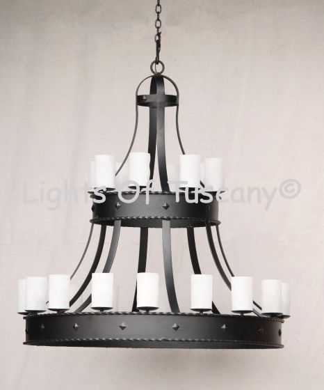 1929-24GL Wrought Iron Contemporary Gothic Style Chandelier