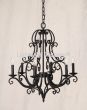 1380-6  Spanish Mediterranean Style Iron Chandelier