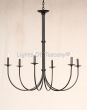 1453-6 Wrought Iron Contemporary Style Chandelier