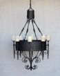 1835-8 Spanish Mediterranean Style Wrought Iron Chandelier