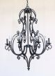 Classic Wrought Iron Chandelier, Country Italian Iron Chandelier, Mediterranean Style Chandelier, Transitional Iron Chandelier, Entryway Chandelier, Scroll Design Chandelier, Tall Chandelier, Black Iron Chandelier, Bronze Chandelier, LED chandelier, cande
