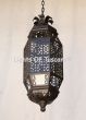 2523-3 Moroccan Style Wrought Iron Hanging Pendant Lantern