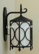 Contemporary Wrought Iron Wall Lantern w/ diffuser 7462-1