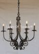 3559-6 Tuscan Style Wrought Iron Crystal Chandelier