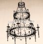 1502-8 Wrought Iron Antique Spanish Style Chandelier