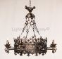 1738-6 Wrought Iron Antique Style Chandelier 