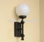 5335-1GLB  Transitional Wrought Iron Wall Sconce Light with Globe
