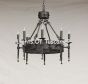 1377-8 Spanish Revival Wrought Iron Chandelier
