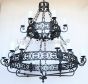 Spanish Style Chandelier, Heavy Wrought Iron Chandelier, Large Chandelier, 2 Tier Chandelier, 2 Level Chandelier, Spanish Revival Chandelier, Mediterranean Style Chandelier, Candelabra Chandelier, Extra Large Chandelier, Great Room Chandelier, Tuscan Chan