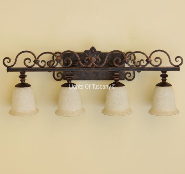 Mediterranean Style bathroom bar light