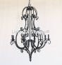 Classic Wrought Iron Chandelier, Country Italian Iron Chandelier, Mediterranean Style Chandelier, Transitional Iron Chandelier, Entryway Chandelier, Scroll Design Chandelier, Tall Chandelier, Black Iron Chandelier, Bronze Chandelier, LED chandelier, cande