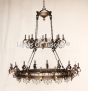 1437-24 Wrought Iron Italian Style Chandalier