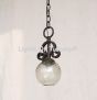 6145-1 Wrought Iron Kitchen Island Hanging Globe Pendant Light