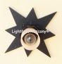 6564-1 Wrought Iron Star Flush Ceiling Light