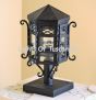 Spanish Colonial Exterior Post Light, Exterior Column Light, Wrought Iron Post Light, Spanish Post Light, Santa Barbara Post Light, Dark Sky Post Light, Oil Rubbed Bronze Post Light, 