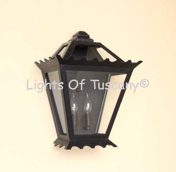 7458-2 Contemporary Iron Outdoor Pocket Wall Light