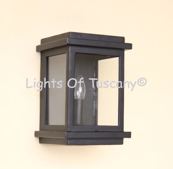 7871-1 Contemporary Outdoor Iron Wall Pocket Light